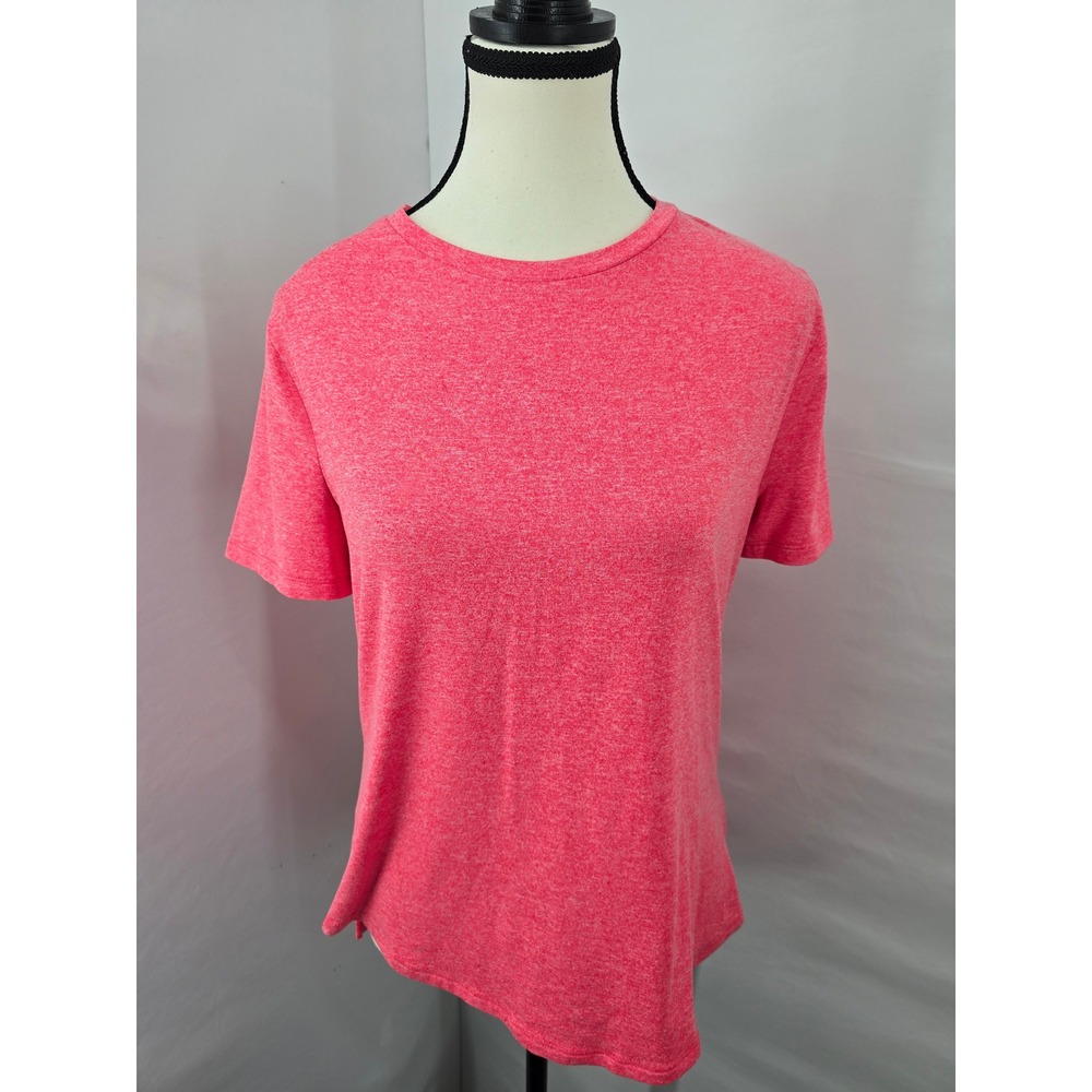 Members Mark Ladies Active Short Sleeve Tee Bewitching Coral Pink Heather S